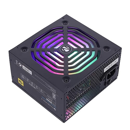 ZEBRONICS ZS500 500W Power Supply with Silent 120mm RGB Fan, SATA x 3, 12V 28A (Max.), Over Voltage/Short Circuit Protection - Image 1