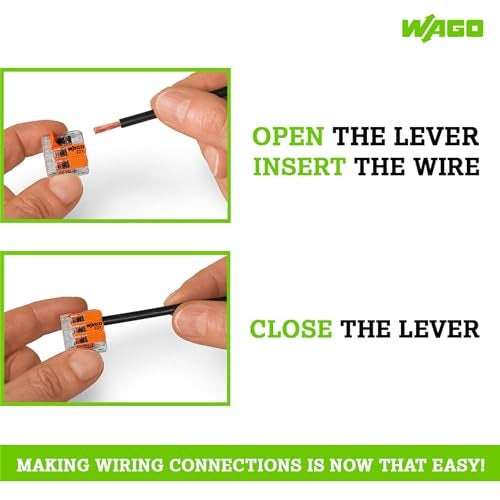 WAGO 221-415 | 5-Conductor Compact | Quick & Safe Electrical Wire Connector for Solid, Stranded & Flexible Wires | Transparent Housing | Pack of 25 - Image 5