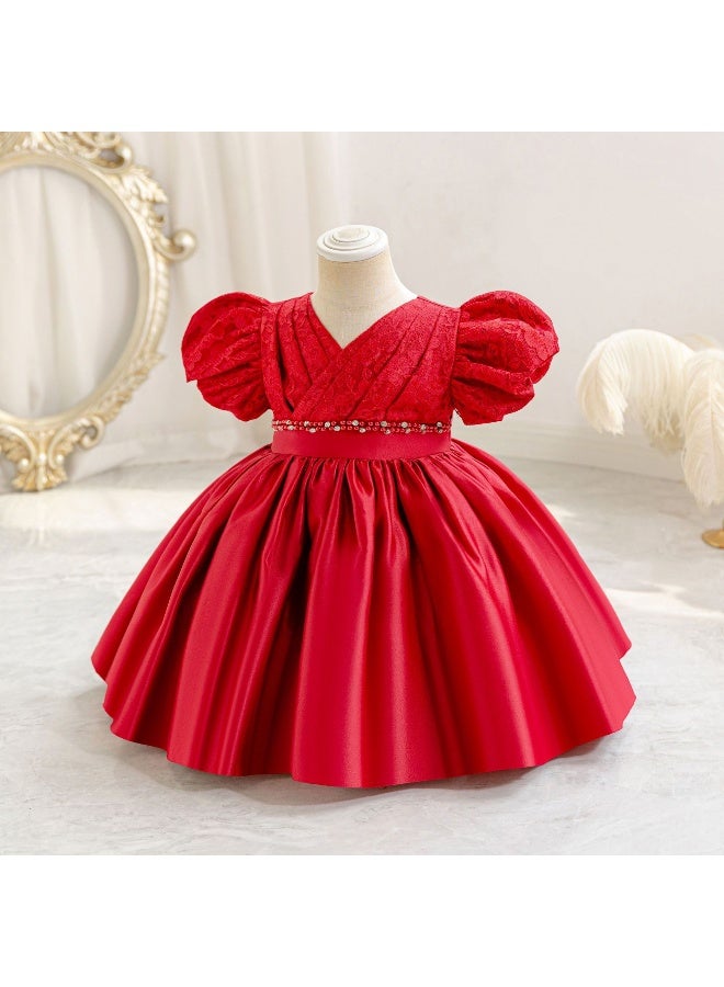 Toddler Bow Baptism Party Baby Girls Dress Elegant  Birthday Princess Prom Dresses Wedding Bridesmaid First Communion Costume - Image 2
