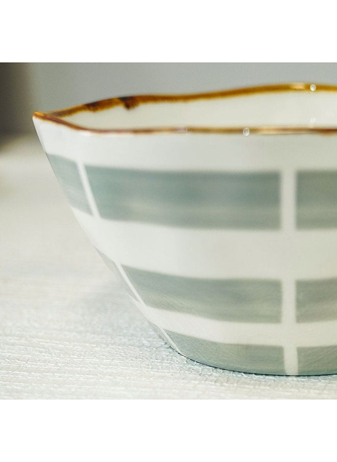 DANUBE HOME Akesha Bowl Fine Porcelain Elegant Tableware Versatile Bowl High Quality Dinnerware For Home Kitchen & Dining Room L20.3xW20.3xH9.5cm Blue  - Image 4