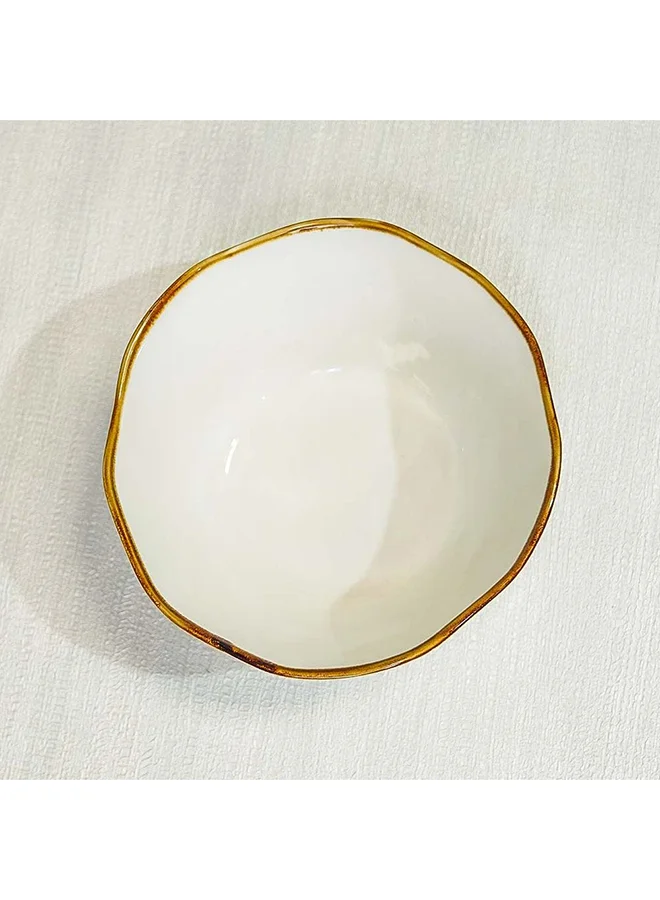 DANUBE HOME Akesha Bowl Fine Porcelain Elegant Tableware Versatile Bowl High Quality Dinnerware For Home Kitchen & Dining Room L20.3xW20.3xH9.5cm Blue