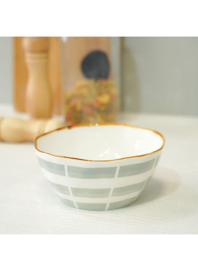 DANUBE HOME Akesha Bowl Fine Porcelain Elegant Tableware Versatile Bowl High Quality Dinnerware For Home Kitchen & Dining Room L20.3xW20.3xH9.5cm Blue  - Image 2