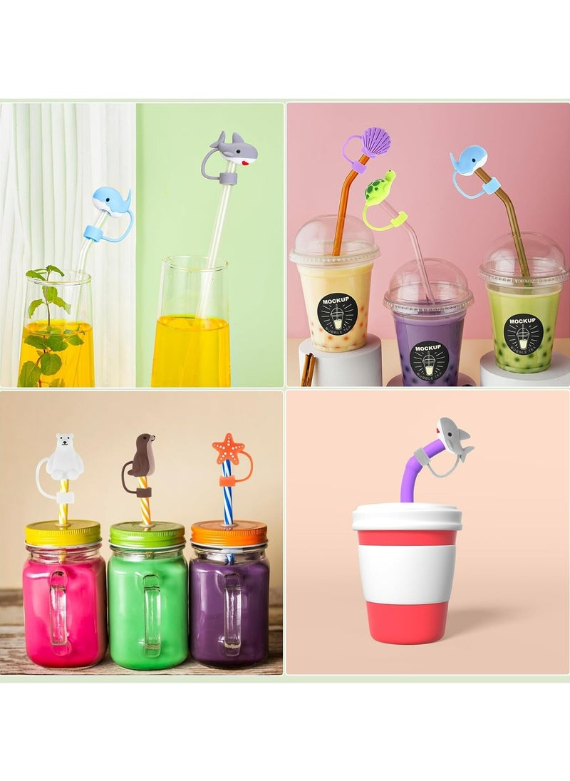 Dominy 8 PCS Straw Covers Cap, Straw Cover Compatible With The 30&40 Oz Tumbler, Cute Straw Caps in Various Shapes Silicone Straw Toppers, Drinking Straw Caps for 0.4 Inch/10 mm Straw Tips  - Image 5