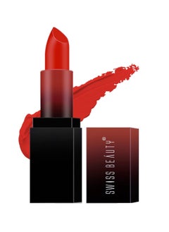 Swiss Beauty Swiss Beauty Hd Matte Pigmented Smudge Proof Lipstick Orange Red 3.5G  - Image 1