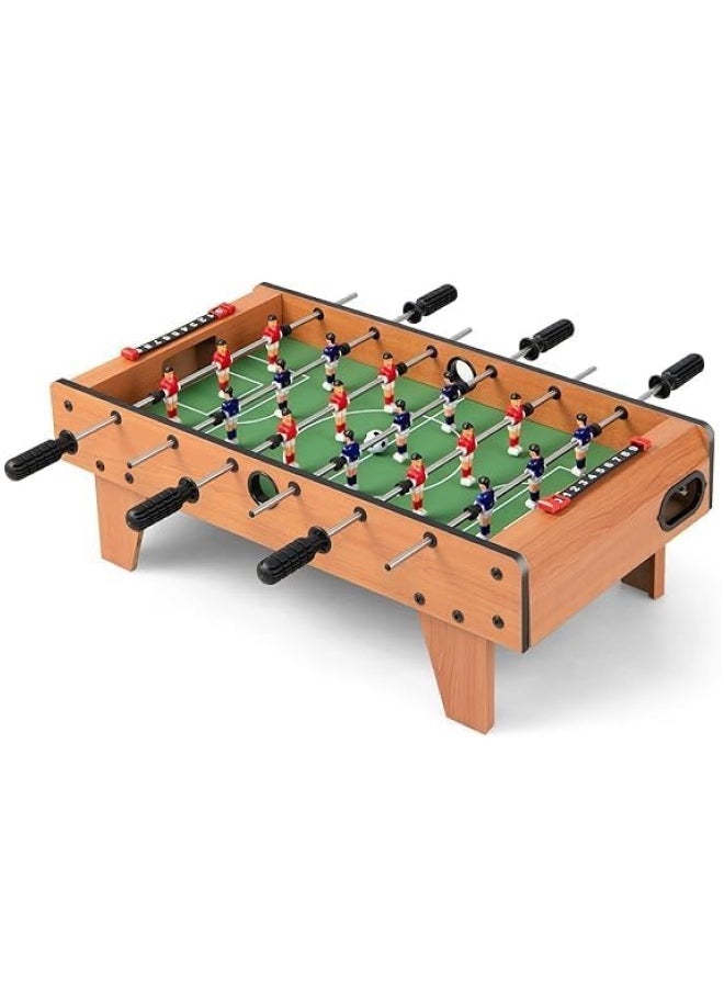 UniTrain - Football Table, Portable Tabletop Soccer Game 2 Footballs & 18 Soccer Players for Family Night, Game Room, Arcades, Bars, Parties, Wooden Football Game Set for Adults & Kids - Image 1