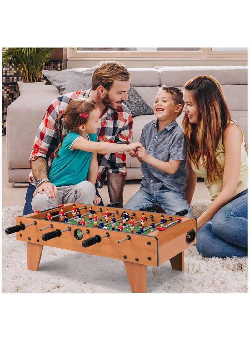 UniTrain - Football Table, Portable Tabletop Soccer Game 2 Footballs & 18 Soccer Players for Family Night, Game Room, Arcades, Bars, Parties, Wooden Football Game Set for Adults & Kids - Image 1