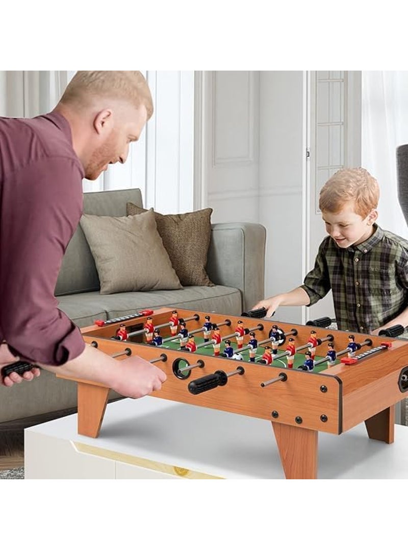 UniTrain - Football Table, Portable Tabletop Soccer Game 2 Footballs & 18 Soccer Players for Family Night, Game Room, Arcades, Bars, Parties, Wooden Football Game Set for Adults & Kids - Image 1