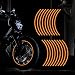 TOMALL 1617 Reflective Wheel Rim Stripe Decal for Motorcycle Car Cycling Bike Night Safety Decoration Universal Rim Reflective Stickers Orange - Image 2