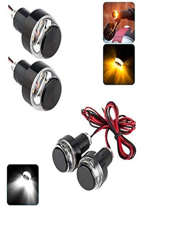 Pa Bike Handlebar/Handle Weight Light Indicators For Bullet Electra Bar End Turn Signal Grip, Black, Dual Led, Set Of 2 - Image 2