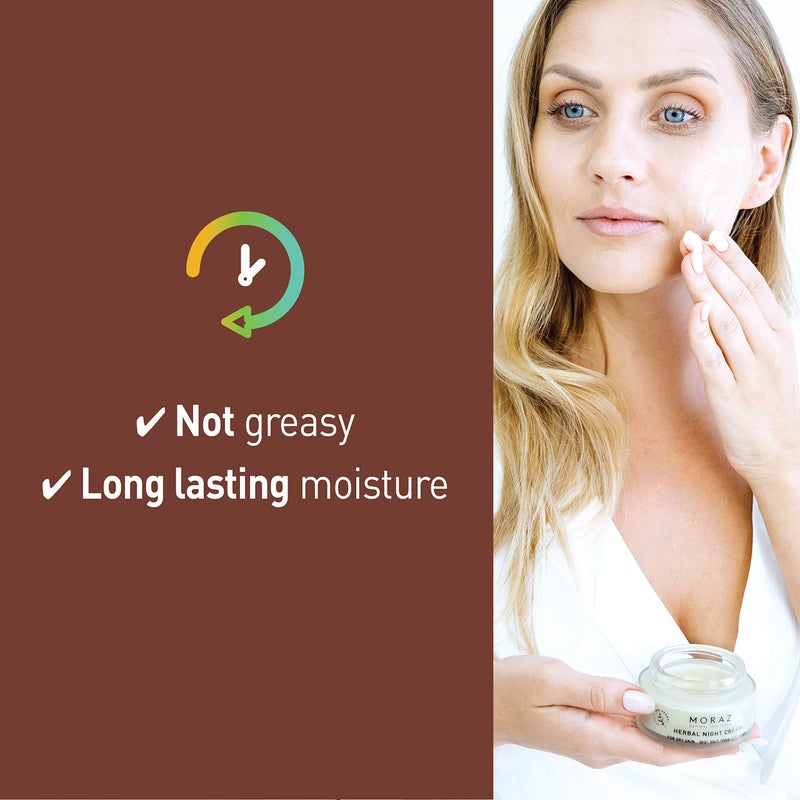 Moraz Herbal Night Cream â€“ SLS & Paraben-Free Anti Aging Moisturizer Face Cream with 68% Rosemary Extract, Jojoba Oil, Coconut Oil & Cocoa Butter â€“ Vitamin E Face Cream for Dry Skin, 1.7 Fl Oz - Image 5