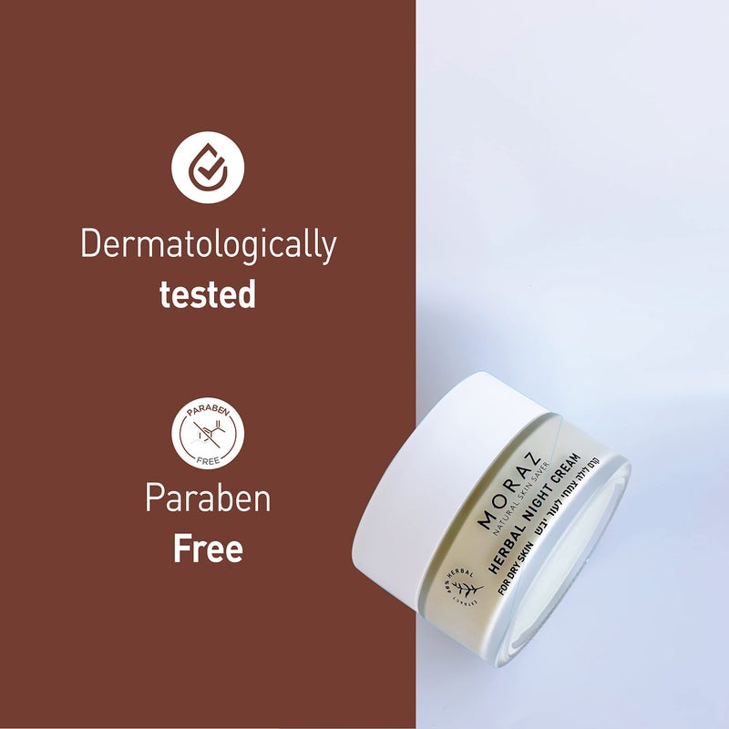 Moraz Herbal Night Cream â€“ SLS & Paraben-Free Anti Aging Moisturizer Face Cream with 68% Rosemary Extract, Jojoba Oil, Coconut Oil & Cocoa Butter â€“ Vitamin E Face Cream for Dry Skin, 1.7 Fl Oz - Image 4