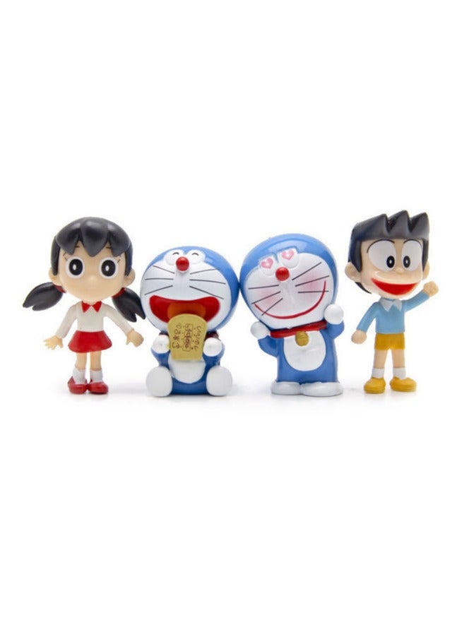 8-Piece New Doraemon Action Figure Toy, Cartoon Realistic Model Ornament High Quality Cartoon Figure Toy for Collection Decoration 7-8cm - Image 4