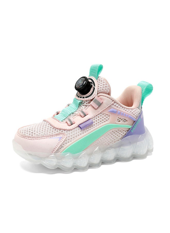 Children's Sports Shoes Summer New Boys' Shoes Single Mesh Mesh Breathable Swivel Buckle Boys' Running Shoes For Middle And Large Children