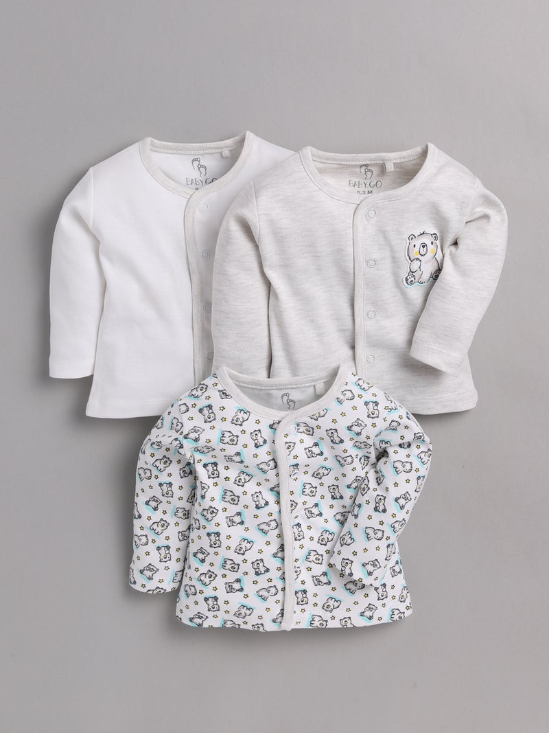 BABY GO Full Sleeve Clothing Set for Baby Boys & Girls | Baby T-Shirts|Pack of 3 - Image 1