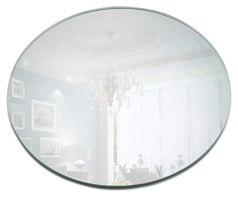 8 Inch Round Mirror Plate Set of 1215mm Thick Glass Plate Mirror Tiles wSmooth Edges  Perfect Candle Wedding Centerpiece Table Decorations Home Accent Wall Decor  More  PARNOO