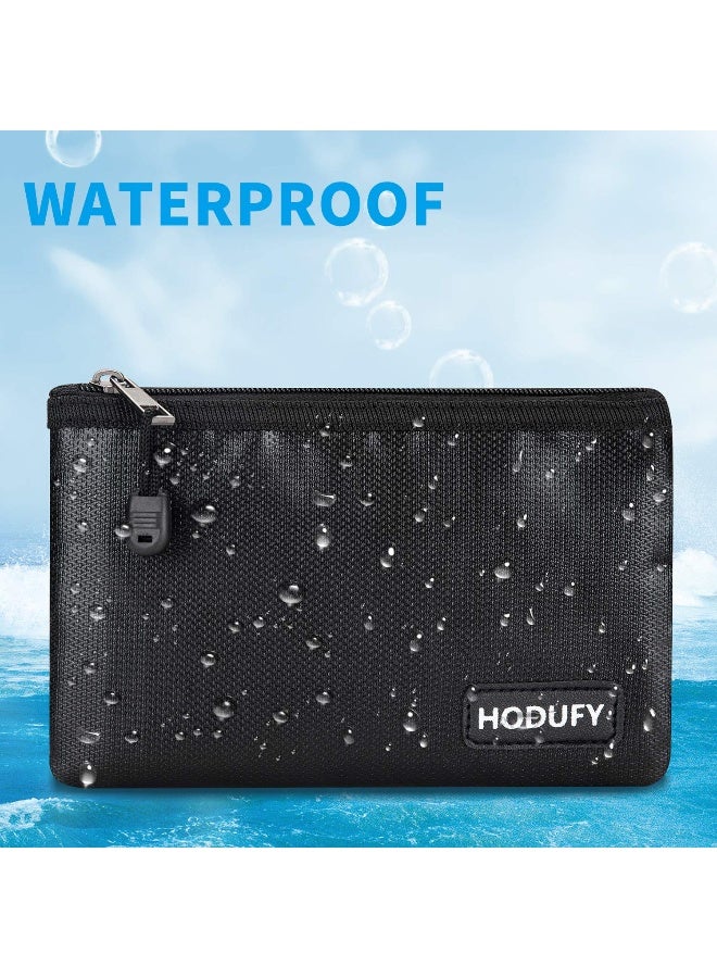 Hodufy Small Fireproof Bag Hodufy 5 x 8 inches NonItchy Fireproof Money Cash Bag Bank Set for Valuables Passport Bank Deposit Keys - Image 4