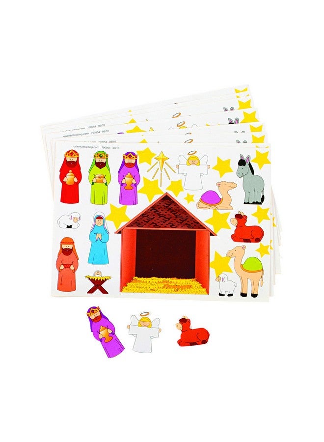 Fun Express Nativity Scene Stickers for Christmas, VBS, Sunday School and Christmas (12) - Image 2