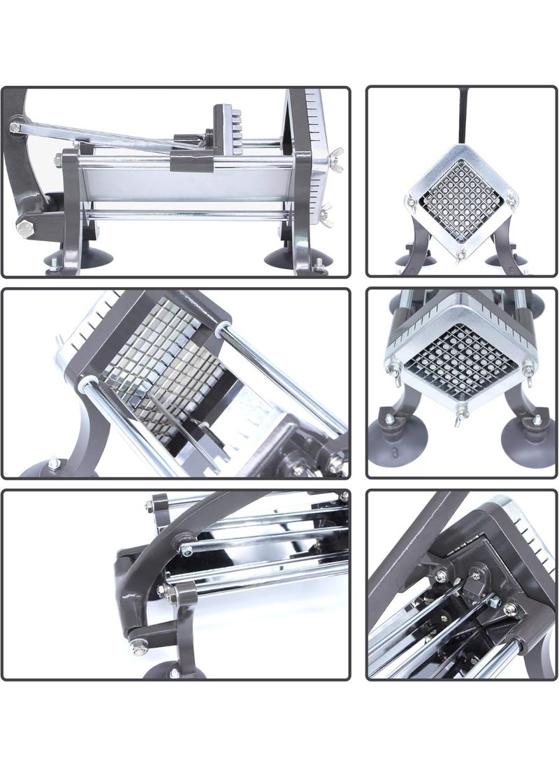 AROAQ French Fry Cutter Commercial Potato Slicer with Suction Feet Complete Set Includes 3/8, Orange  - Image 3