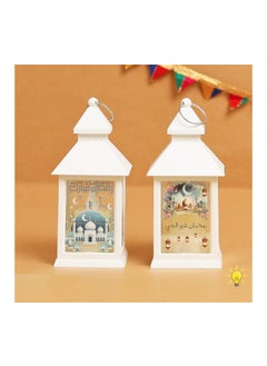 Small acrylic lighted lantern / choice (14 cm), white or black
