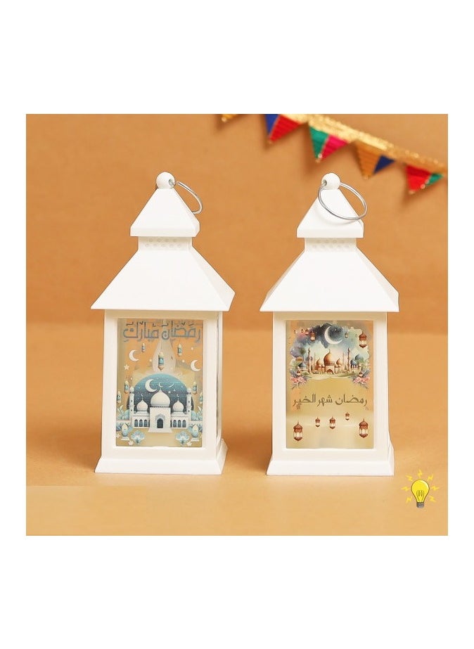 Generic - Small acrylic lighted lantern / choice (14 cm), white or black - Image 1