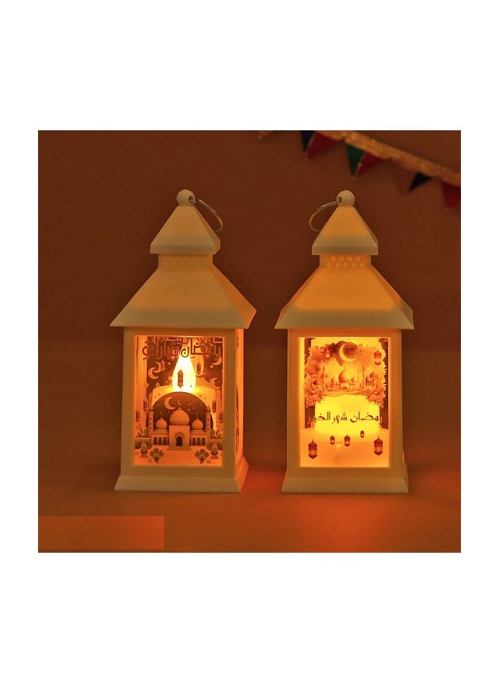 Generic - Small acrylic lighted lantern / choice (14 cm), white or black - Image 1