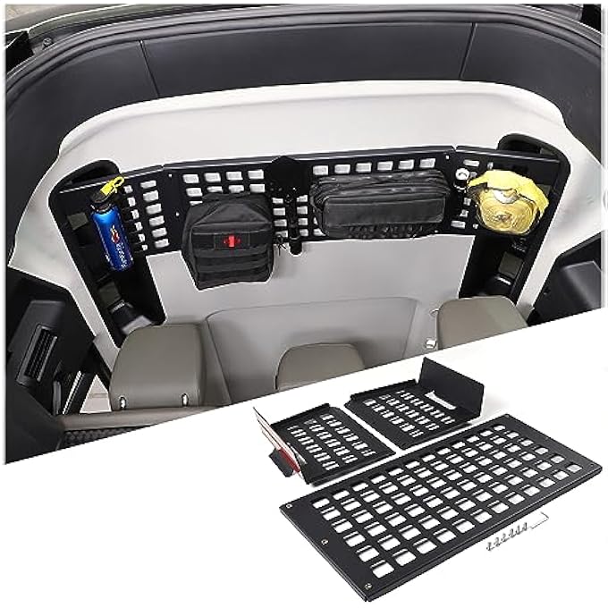 rayihni Modular Storage Panel Cargo Rack for L@nd Rover Defender 2020 2021 2022 2023, Aluminum Alloy Trunk Organizer Shelf Luggage Holder Storage Carrier Accessories - Image 1