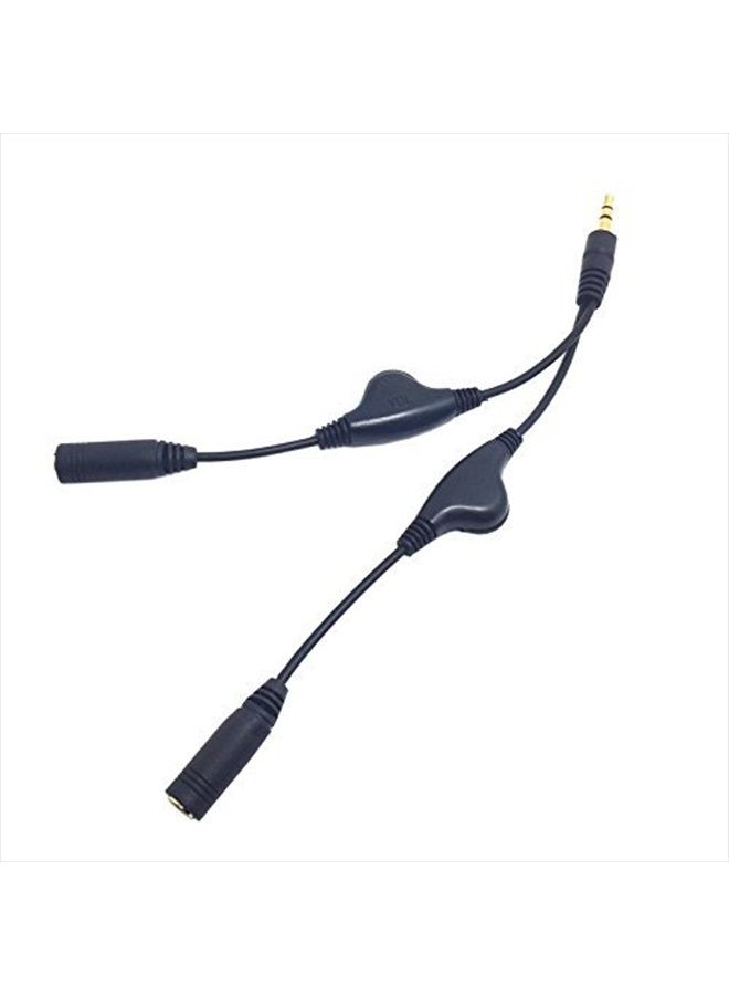 Chenyang CY 3.5mm Stereo Male to Double 3.5mm Female Audio Headphone Y Splitter Cable with Volume Control Switch - Image 3