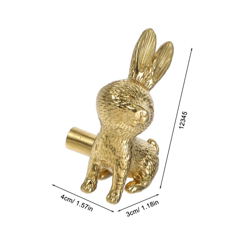 Realistic Bunny Drawer Knobs Brass Cabinet Pull Handles For Animal Themed Furniture - Image 3