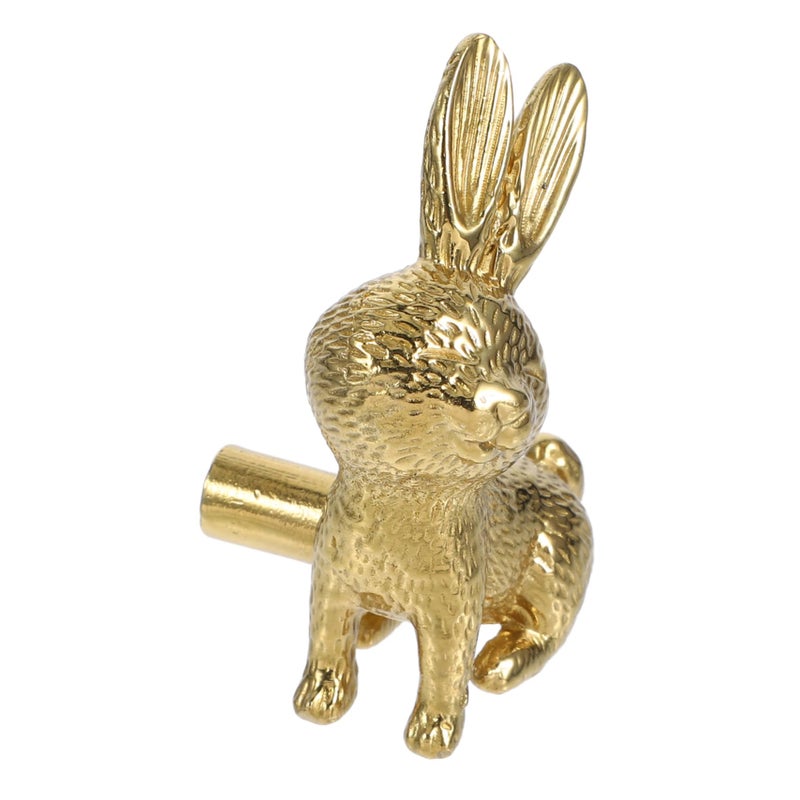 Realistic Bunny Drawer Knobs Brass Cabinet Pull Handles For Animal Themed Furniture - Image 2