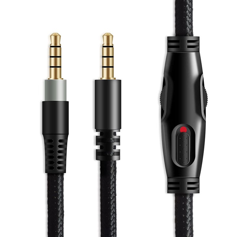 ام جي كور كابل صوتي بديل بطول 2 متر لسماعات HyperX Cloud Alpha و Cloud Mix مع تحكم مضمن في كتم الصوت ومستوى الصوت - Image 1