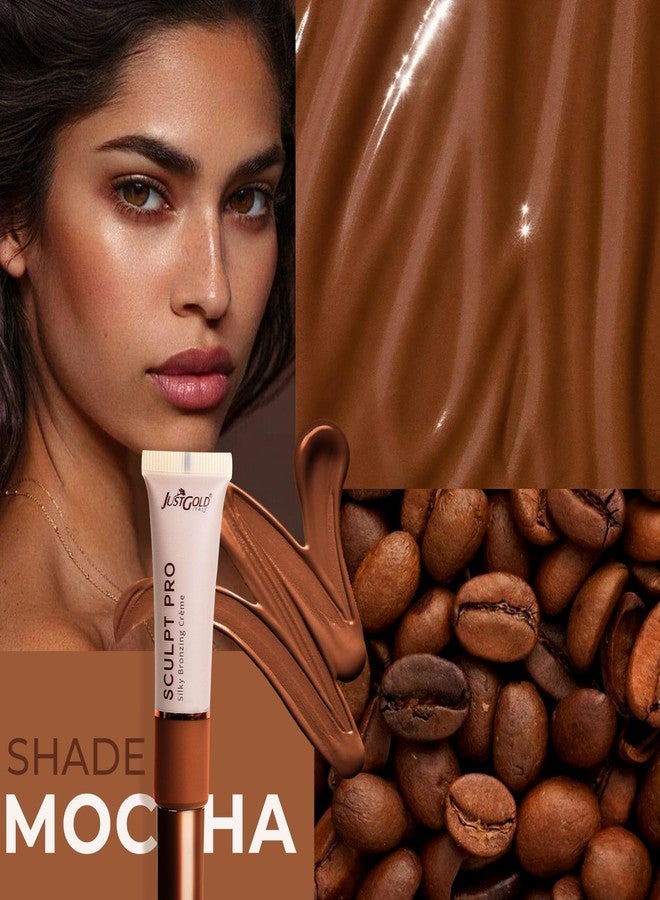 JUST GOLD Justgold Sculpt Pro Silky Bronzing Creme Contour Suitabe for All Skin Types Full Coverage and Waterproof (Mocha #03) - Image 4