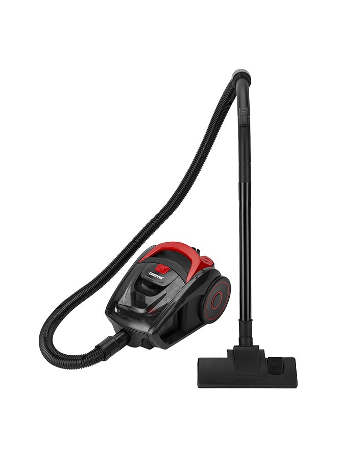 GEEPAS Cyclonic Vacuum Cleaner 1.5L Dust Bag Capacity, Lower Noise Design, Flexible Hose With handle Airflow Control, Pedal On/Off Switch, Automatic Cord Rewinder Function, Hepa Filtration System 1400