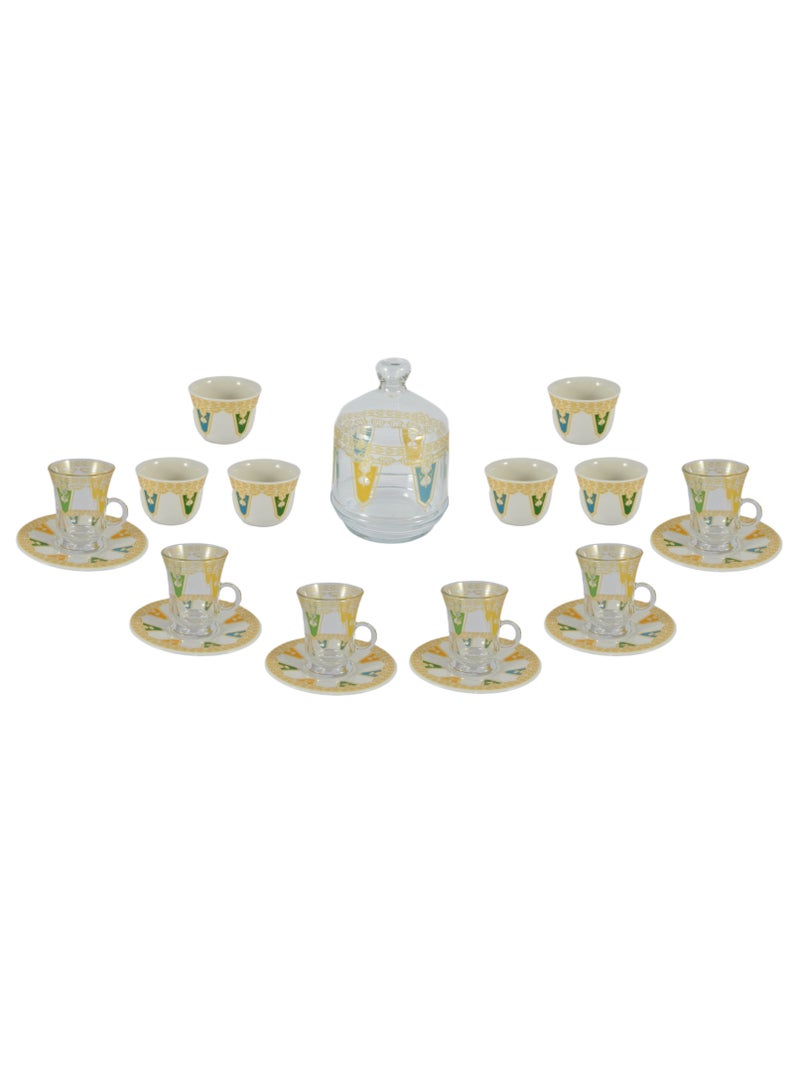 Home Maker 20-Piece Tea Set – Porcelain Coffee Cups & Saucers, Glass Tea Cups – Elegant & Durable Design - Image 2