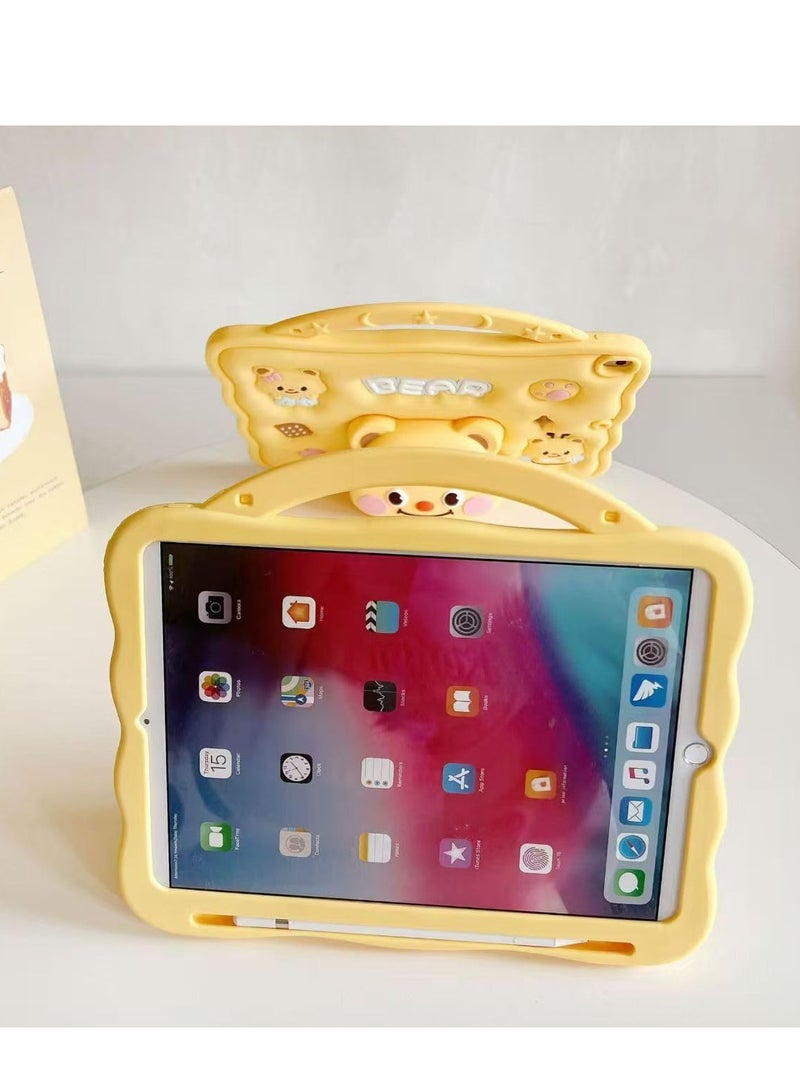 Cartoon 3D Silicon Handle Stand Cover For iPad 6th/5th Generation Case (9.7-inch, 2018/2017), iPad Pro 9.7 inch 2016, Air 2 / Air 1 Gen - Image 3