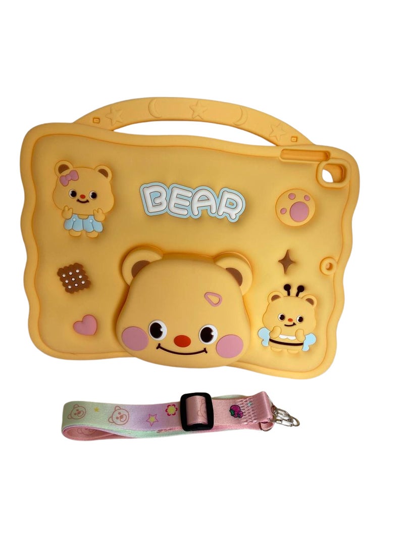 Cartoon 3D Silicon Handle Stand Cover For iPad 6th/5th Generation Case (9.7-inch, 2018/2017), iPad Pro 9.7 inch 2016, Air 2 / Air 1 Gen - Image 1