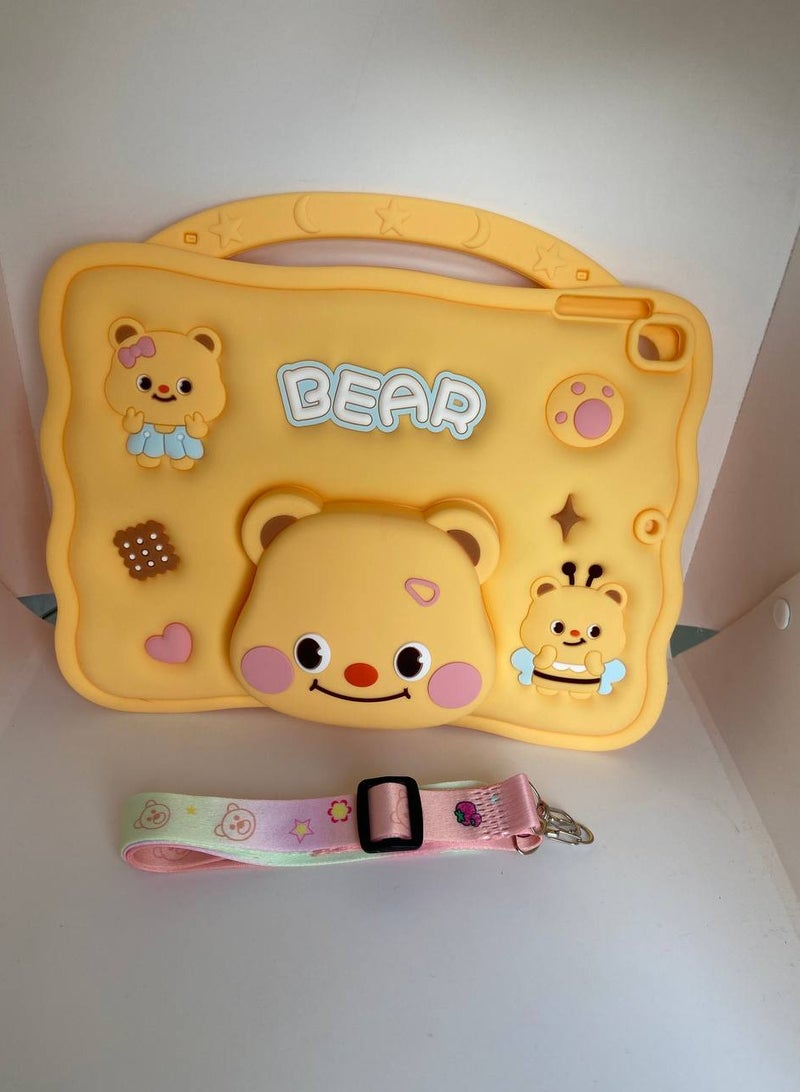 Cartoon 3D Silicon Handle Stand Cover For iPad 6th/5th Generation Case (9.7-inch, 2018/2017), iPad Pro 9.7 inch 2016, Air 2 / Air 1 Gen - Image 4