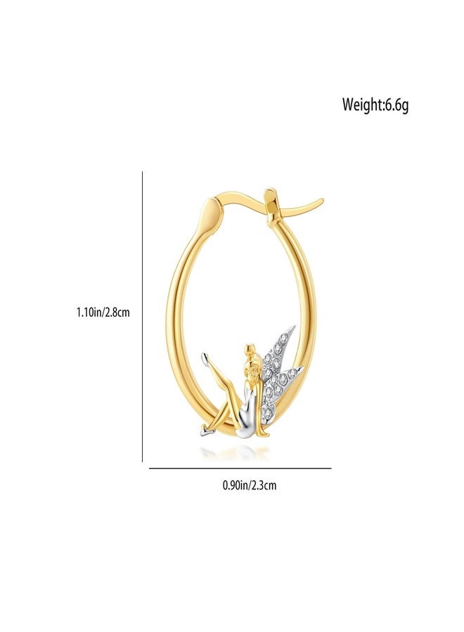 Medsor Hoop Earrings Hypoallergenic 14K Gold Plated Earring - Image 5