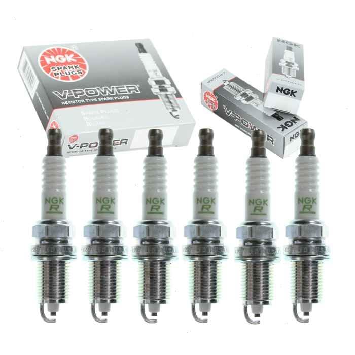 6 pc NGK VPower Spark Plugs compatible with Honda Pilot 35L V6 20032005