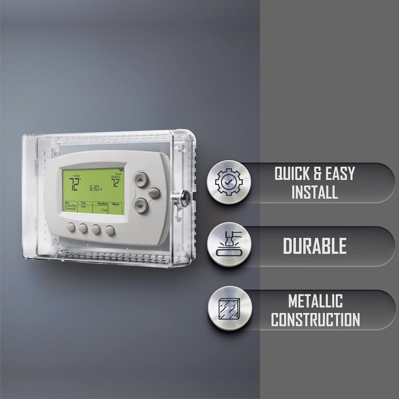 TayMac ZTC300 Plastic Thermostat Cover Low Profile, Large, Clear - Image 4