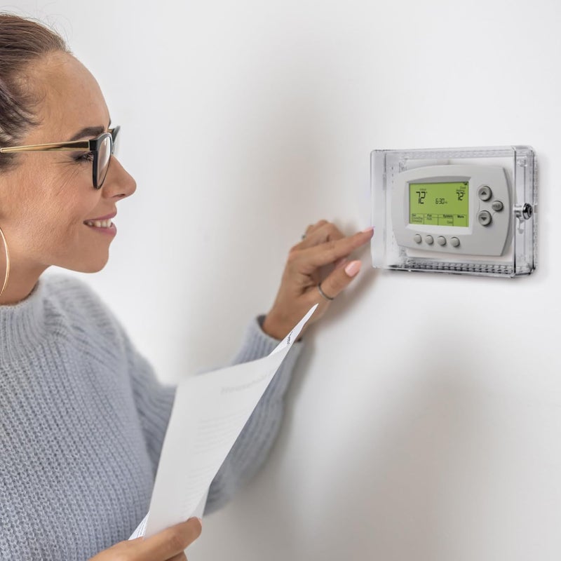 TayMac ZTC300 Plastic Thermostat Cover Low Profile, Large, Clear - Image 2