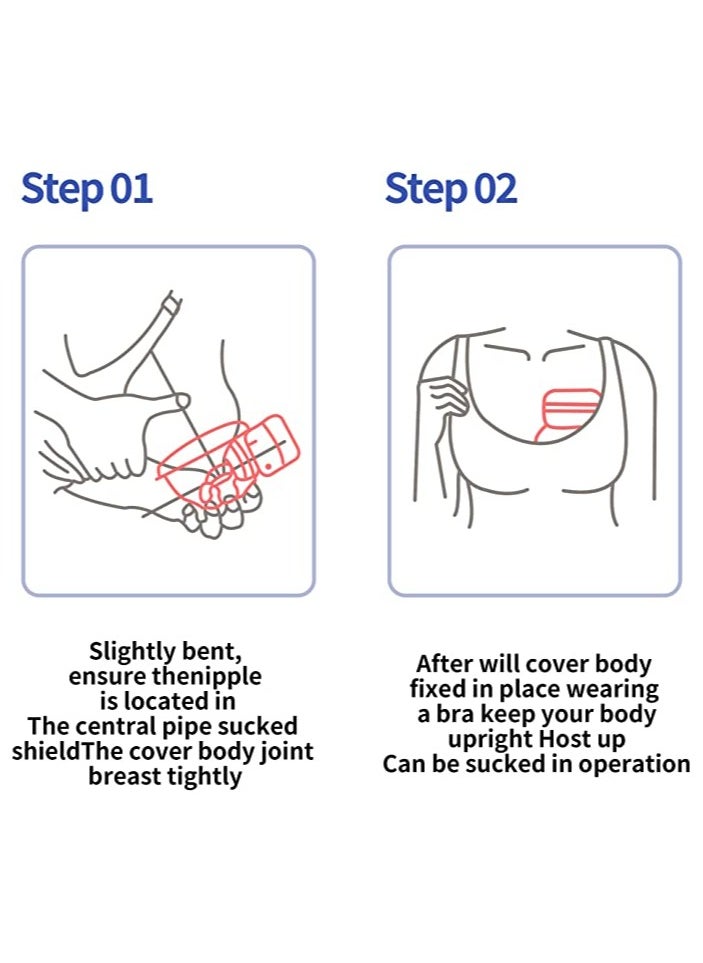 Gonice - Electric Wearable Breast Pump Low Noise & Hands-Free Anti-Overflow Breast Pump with 3 Modes 9 Levels, Pouring Easy Rechargeable Single Milk Extractor with Massage Milk Extractor Mode-24mm (Blue) - Image 1