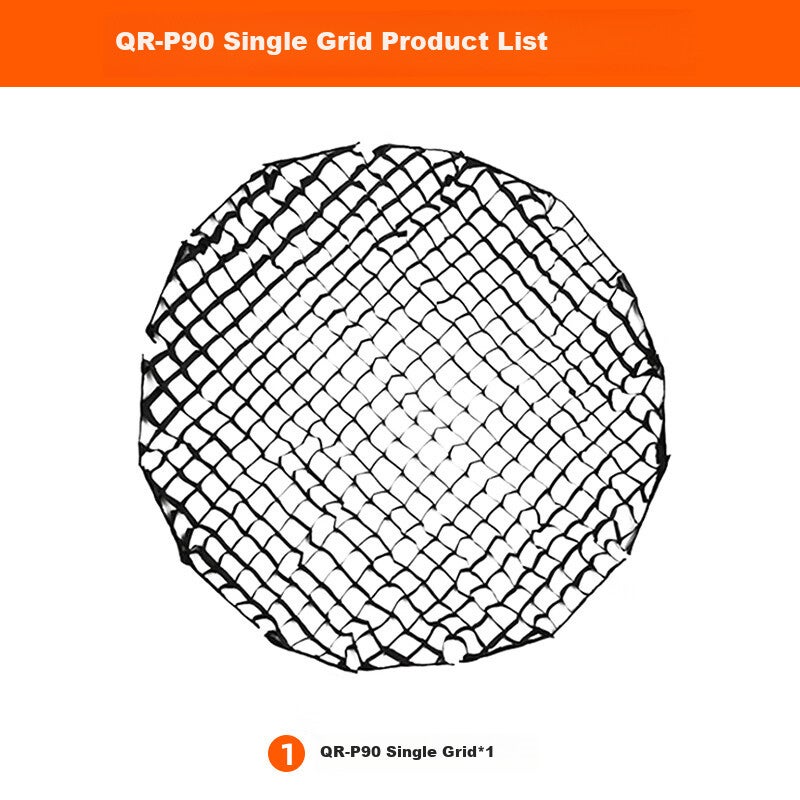 JD Jing Zao Godox QR-P90 Quick-Release Deep Softbox Umbrella Style Soft Light Diffuser Spherical Lantern Cover QR-P90 Single Grid - Image 2