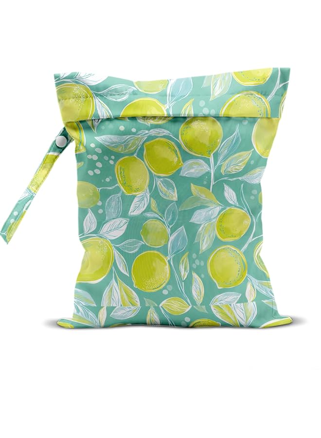 S-TOP Lemon Wet Bag, Wet Dry Bags for Swimsuit Beach Travel Pool Bathing Diapers Dirty Yoga Gym Clothes Toiletries, Reusable Waterproof BagOnly 3 left 11.5611.56 - Image 1