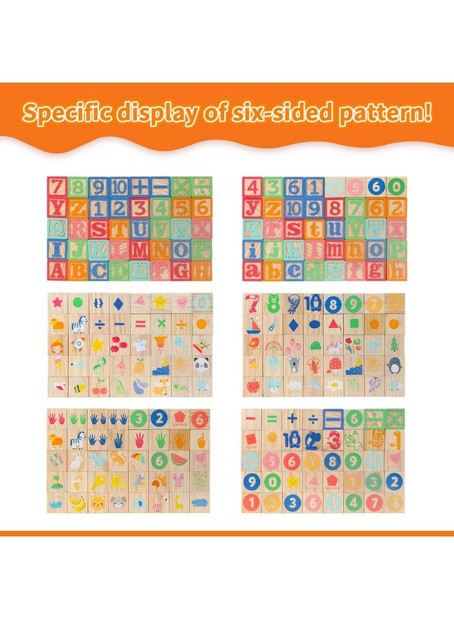 Joqutoys ABC Wooden Building Blocks for Toddlers 3 Large, 40 PCS Alphabet & Number Stacking Blocks with Storage Tray, Montessori Educational Learning Toys for Boys Girls Kids Gifts 1.65" - Image 2