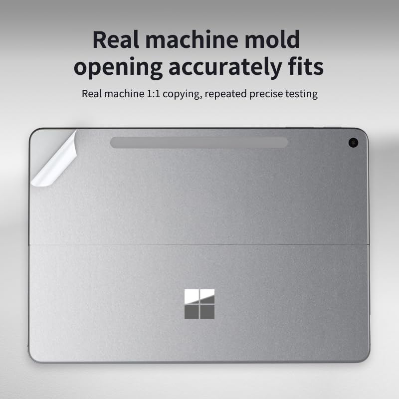 IMMOENUC Tablet Sticker for 2025 Microsoft Surface Pro 12 inch Back Decals Protector Skin Film Anti-Scratch Vinyl Protective Laptop Cover Abrasion Resistant (Silver) - Image 3