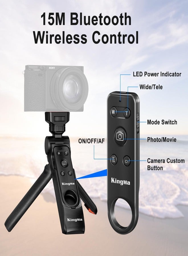 King Ma Camera Mini Tripod with Remote Handle Camera Tripods Small Camera Holder Compatible with Sony ZV-1F ZV-E10 ZV-1 ZV-E1 RX100VII & Canon EOS R8 R5 R10 R50 & Nikon Z50 COOLPIX P950 Z6 II Z fc Z30 - Image 2