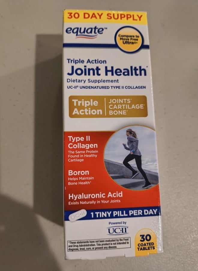 Equate Triple Action Joint Health, 30 Coated Tablets (Compare Move Free Ultra) - Image 1