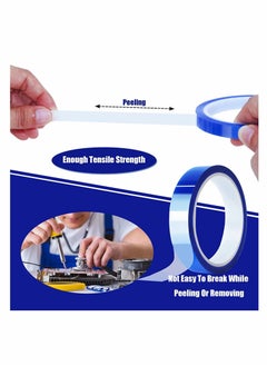 Beauenty Heat Tape, High Temperature Heat Resistant Tape Heat Transfer Tape for Heat Sublimation Press Vinyl, No Residue - 2 Rolls Blue (108ft)  - Image 2