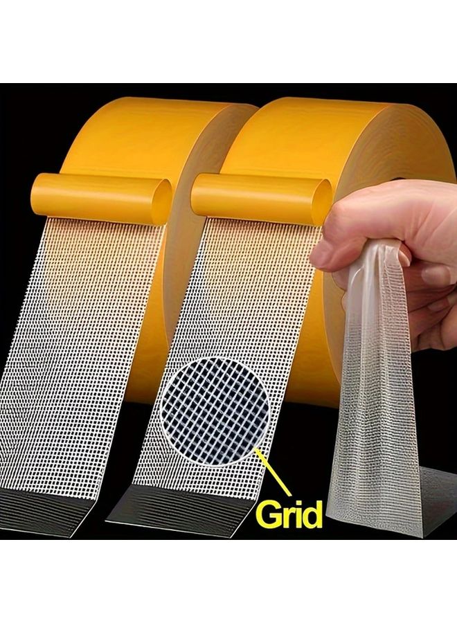 2 Rolls High Viscosity Double Sided Fabric Tape 1 18in x 393 7in Strong Adhesive Carpet Glue - Image 2