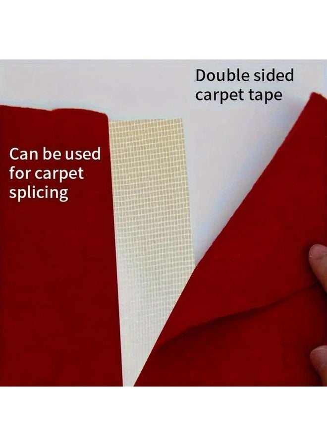 2 Rolls High Viscosity Double Sided Fabric Tape 1 18in x 393 7in Strong Adhesive Carpet Glue - Image 4